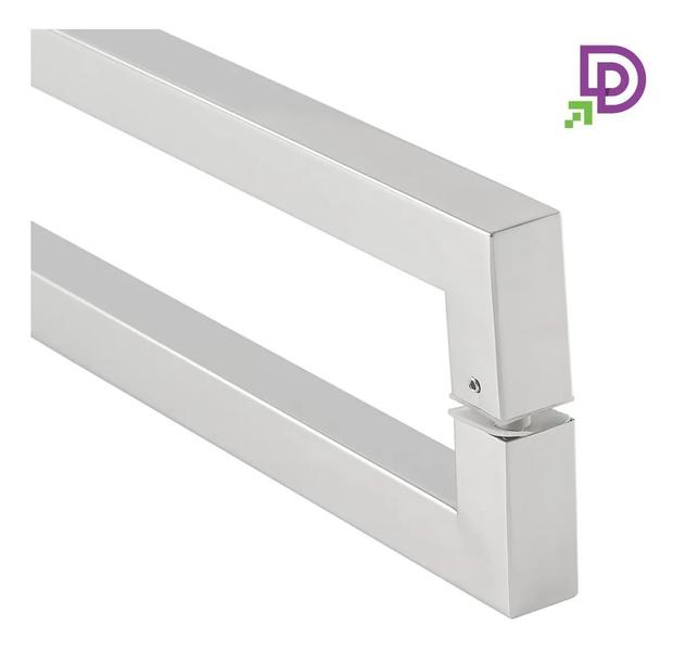 Imagem de Puxador Porta Duplo Em Inox 80cm Modelo Beauty