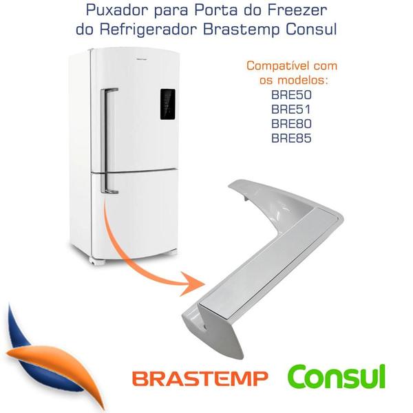 Imagem de Puxador Porta Freezer Refrigerador BRE85 Brastemp W10509302