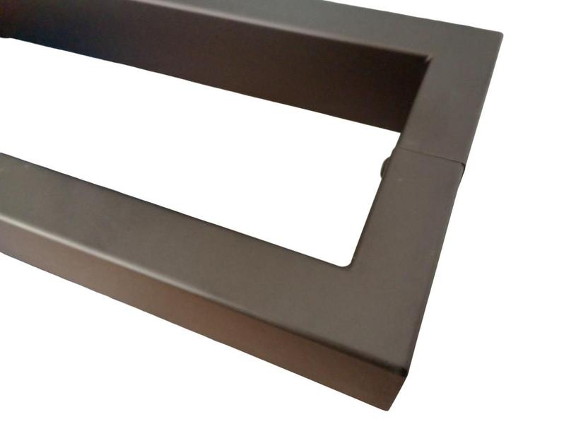 Puxador Porta Inox 4020 Duplo 40x20X800mm Black Fosco Stam Imagem de Puxador Porta Inox 4020 Duplo 40x20X800mm Black Fosco Stam