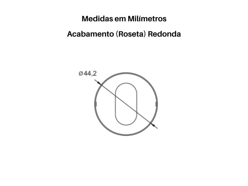 Imagem de Puxador Porta Pivotante 60cm Alumínio Duplo + Fechadura Rolete Stam 803 Roseta Redonda - Kit p/ Porta Pivotante