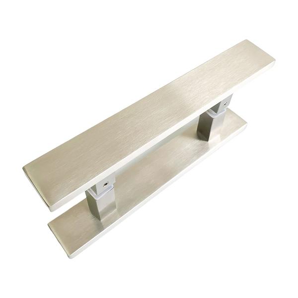 Imagem de Puxador Porta Pivotante Correr Duplo Box Aço Inox 25cm Flat