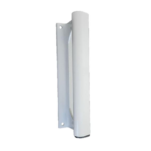 Imagem de Puxador Porta Portao Aluminio Madeira Buzio Branco PUX-144 140mm Alumifix