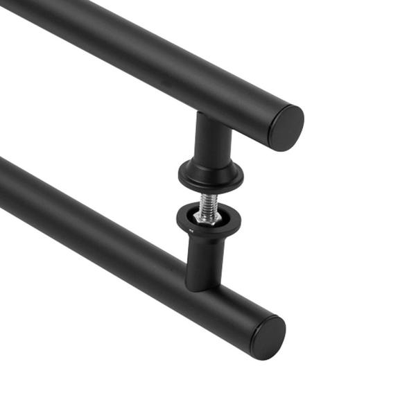 Puxador Preto Para Porta De Vidro E Madeira 100cm - Homefull Imagem de Puxador Preto Para Porta De Vidro E Madeira 100cm