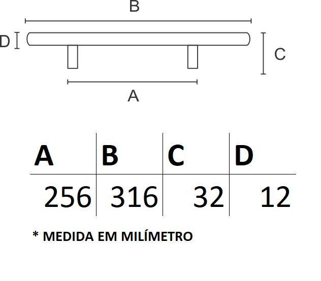 Imagem de Puxador Primus IL 814 - Polido - 256MM