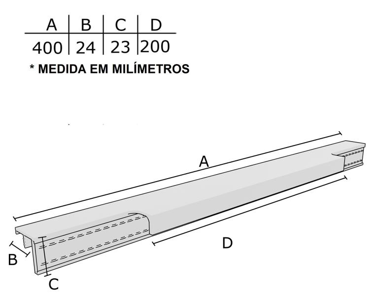 Imagem de Puxador Recale IL 8040 - Gray/Coffee - 400MM