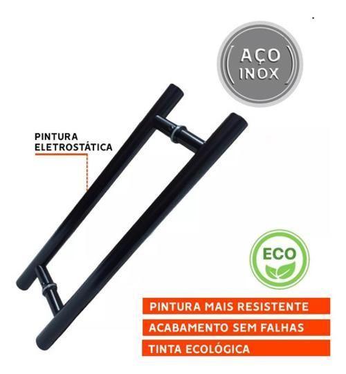 Imagem de Puxador Tub. Inox Preto Porta Piv/Alum/Vid/Mad. 45Cm, 32Mm