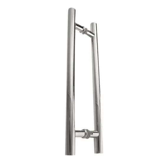 Imagem de Puxador Tubular Aço Inox Redondo 45 Cm Porta Vidro Temperado