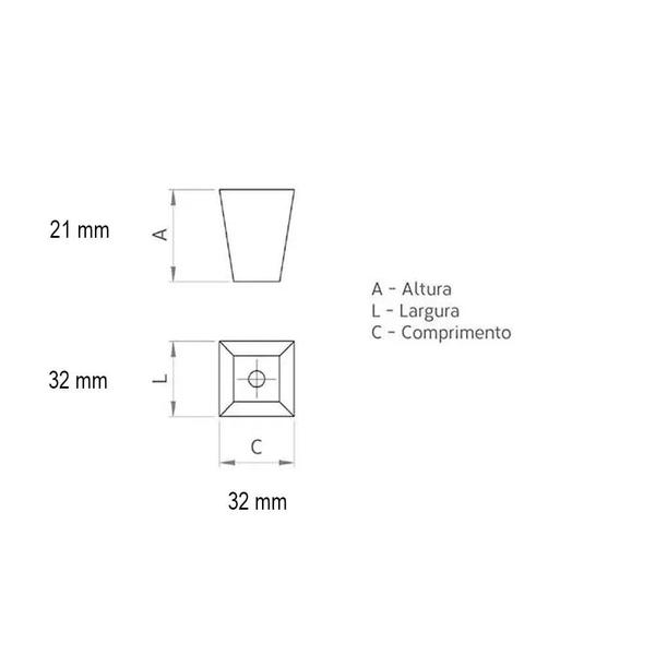 Imagem de Puxador Tucson Cobre Ponto 200 Linha Premium Torralba