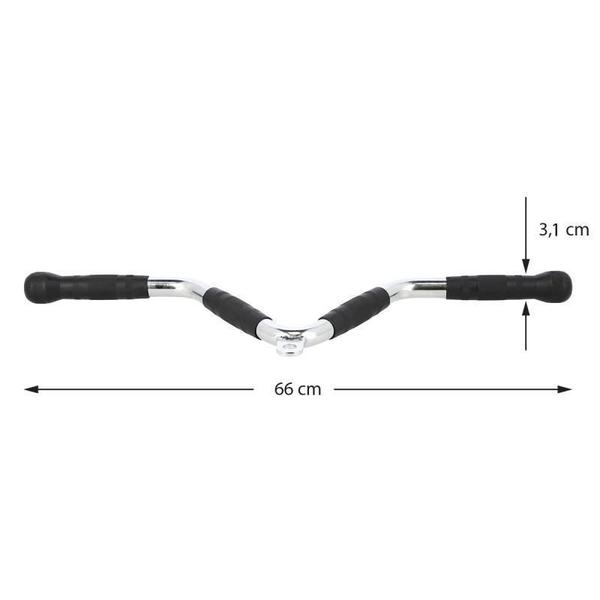 Imagem de Puxador V Reto Emborrachado Maciço Ahead Sports As5050 Cinza