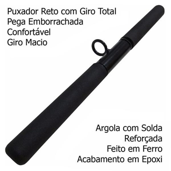 Imagem de Puxador V Triceps + Reto com Giro 50cm Profissional Academia