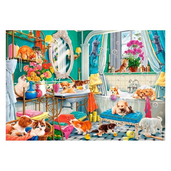 Imagem de Puzzle 1500 Peças Pets No Banho - Imp. Castorland