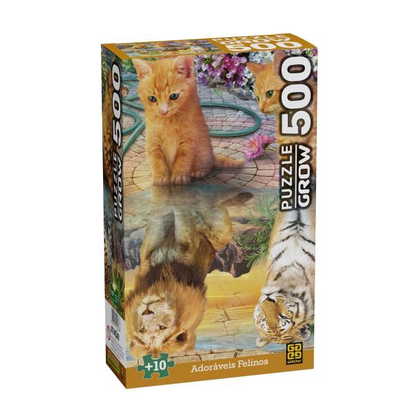 Imagem de Puzzle 500 peças Adoráveis Felinos - Grow