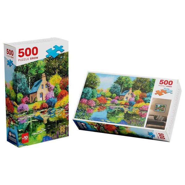 Puzzle 500 Peças Recanto Na Primavera - Grow Imagem de Puzzle 500 Peças Recanto Na Primavera