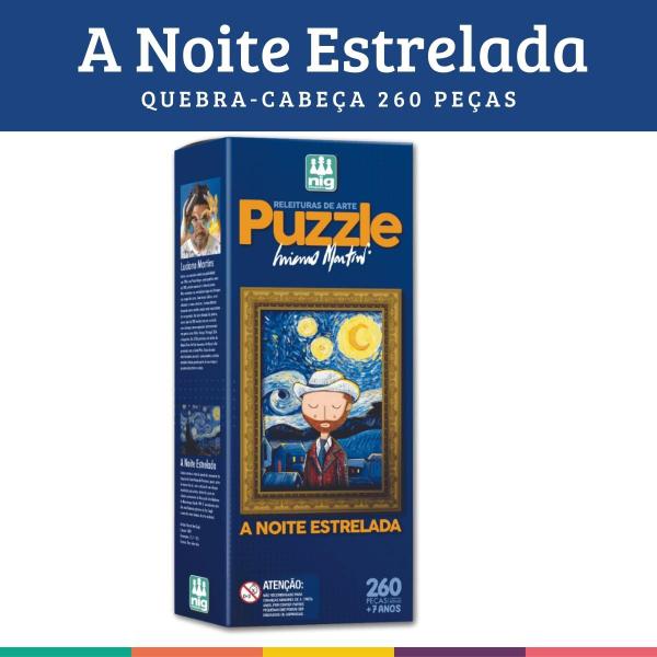 Imagem de Puzzle A Noite Estrelada 260 peças Releitura Nig Brinquedos