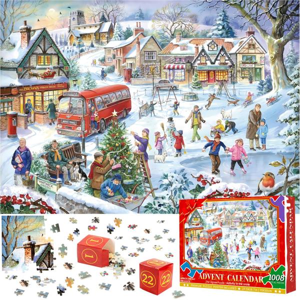 Imagem de Puzzle Advent Calendar OOINQQ Christmas 2024 1008 unidades