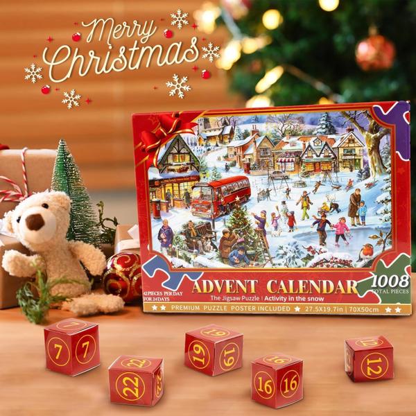 Imagem de Puzzle Advent Calendar OOINQQ Christmas 2024 1008 unidades