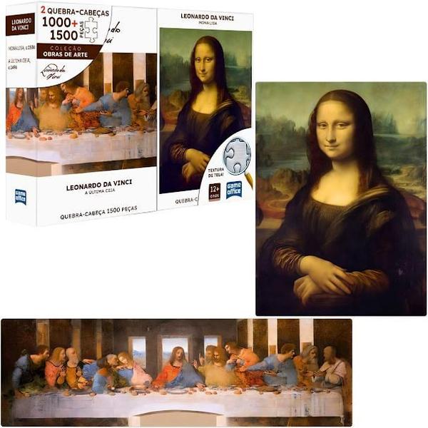 Imagem de Puzzle Monalisa e A Última Ceia 1000 + 1500 Peças Toyster