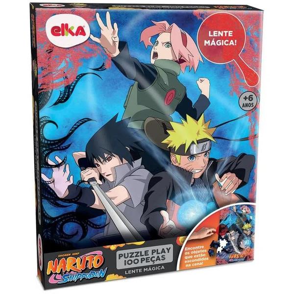 Imagem de Puzzle Play 100 Peças Naruto Shippuden Com Lente Mágica