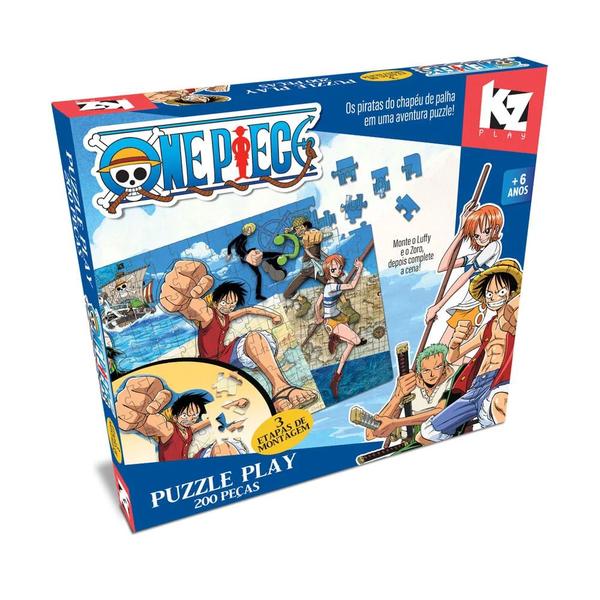 Imagem de Puzzle Play 200 peças Quebra Cabeça One Piece