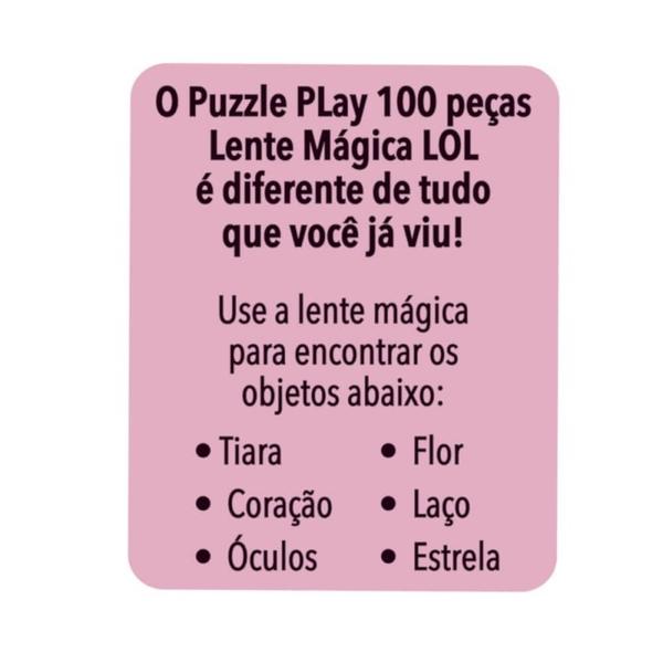 Imagem de Puzzle play lente magica 100 pecas lol elka