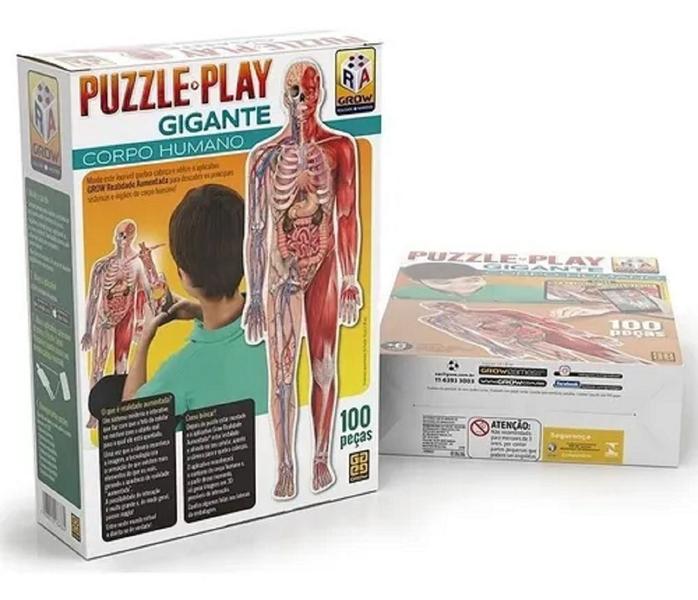 Imagem de Puzzle Play Quebra Cabeça Gigante Corpo Humano 03636 - Grow