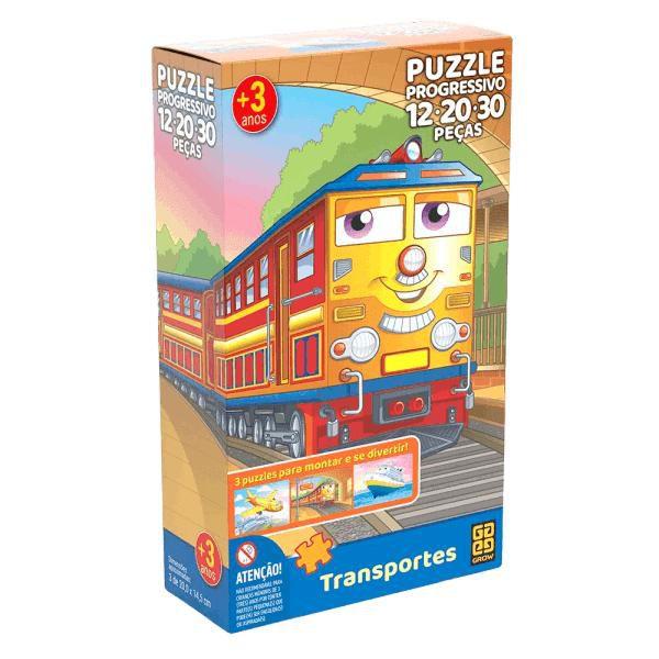 Imagem de Puzzle Progressivo 12/20/30 Peças Transportes Grow