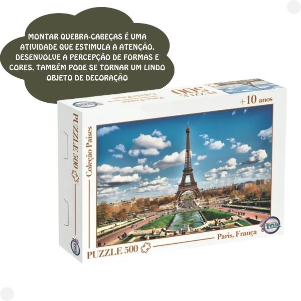 Imagem de Puzzle Quebra-Cabeça 500 Peças Paris França 12173 - Toia Brinquedos