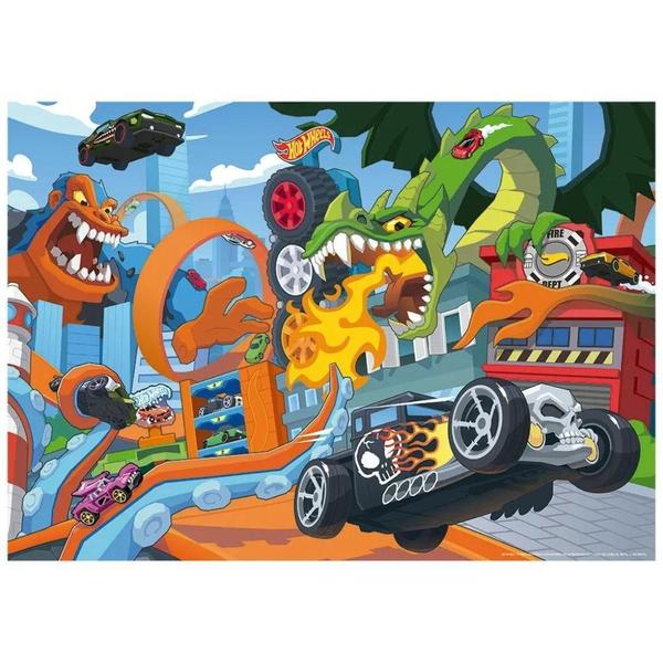 Imagem de Puzzle Quebra Cabeça Hotwheels Gigante 48 Peças 04422 Grow