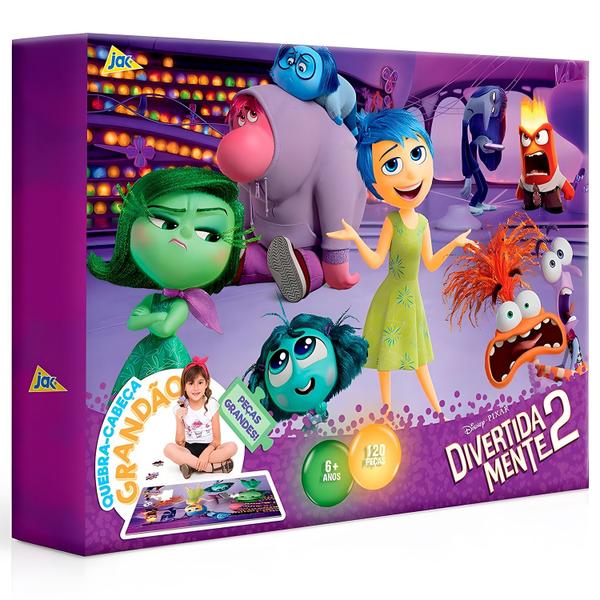 Imagem de Puzzle Quebra Cabeça Infantil Disney Divertidamente Grandão 120 Peças Toyster