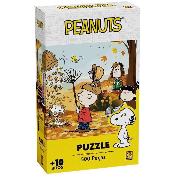 Imagem de Puzzle Quebra Cabeça Peanuts Snoopy Com 500 Peças 04425 Grow