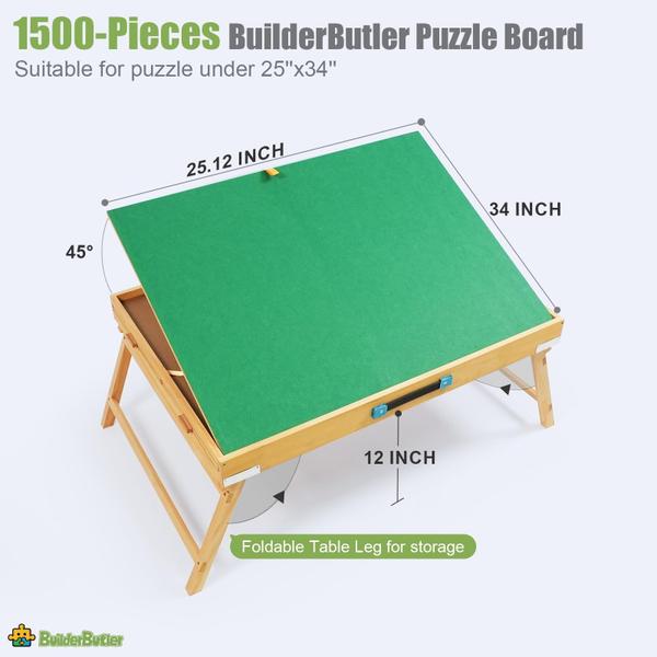 Imagem de Puzzle Table Builder Butler 1500 peças com pernas e 4 gavetas