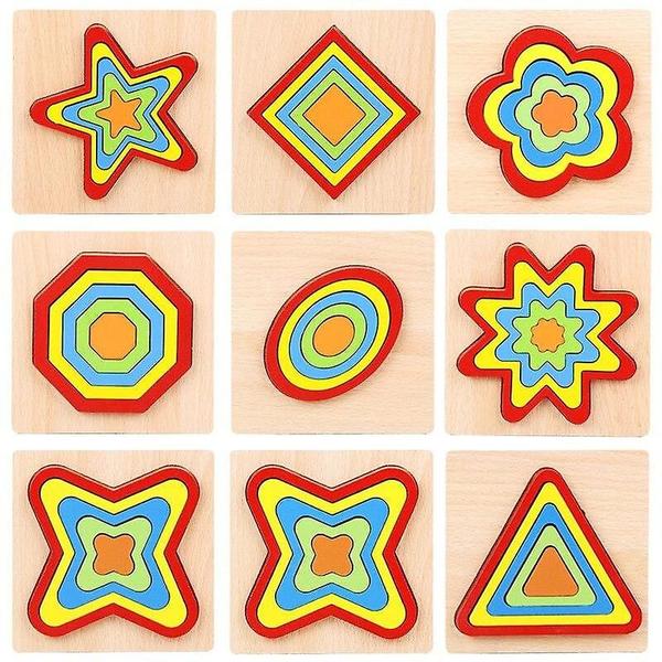 Imagem de Puzzle Toy Wokex Hot Baby Geometry Cognitive para crianças de 3 anos ou mais