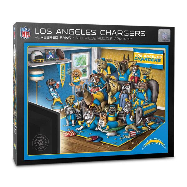 Imagem de Puzzle YouTheFan NFL Los Angeles Chargers Pure Bed Fans 500 unidades