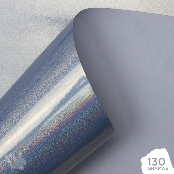 Imagem de PVC Adesivo Holo. X-Colour Confete Prata 130g A4 60 Fls