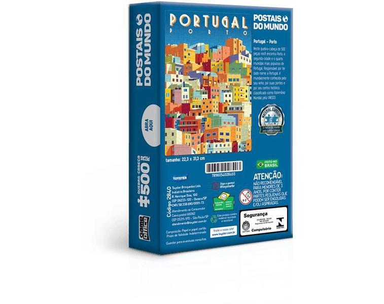 Imagem de QC 500 Pecas Nano - Postais do Mundo - Portugal-Porto - Game Office TOYSTER