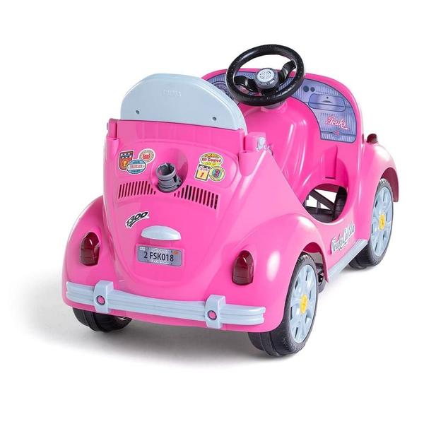 Imagem de Quadriciclo Carrinho De Passeio e Pedal Fusca Fouks Edition Rosa Calesita