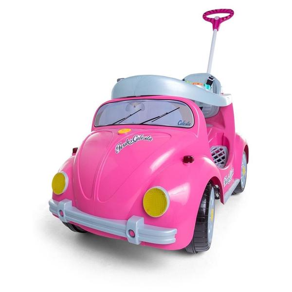 Imagem de Quadriciclo Carrinho De Passeio e Pedal Fusca Fouks Edition Rosa Calesita