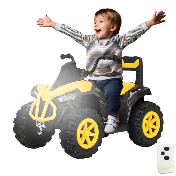 Quadriciclo Carrinho Elétrico Infantil Mini Carro Passeio Brinquedo Recarregável Controle... Quadriciclo Carrinho Elétrico Infantil Mini Carro Passeio Brinquedo Recarregável Controle...