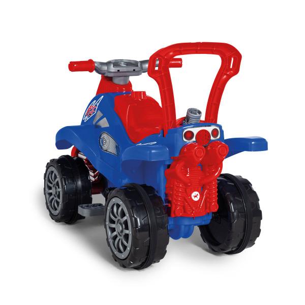 Imagem de Quadriciclo Carrinho Infantil Para Passeio 2 EM 1 Com Haste PEDAL BUZINA Proteção CROSS LEGACY