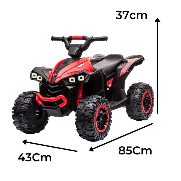 Imagem de Quadriciclo Elétrico Infantil Vermelho Mini Menino Menina 6v