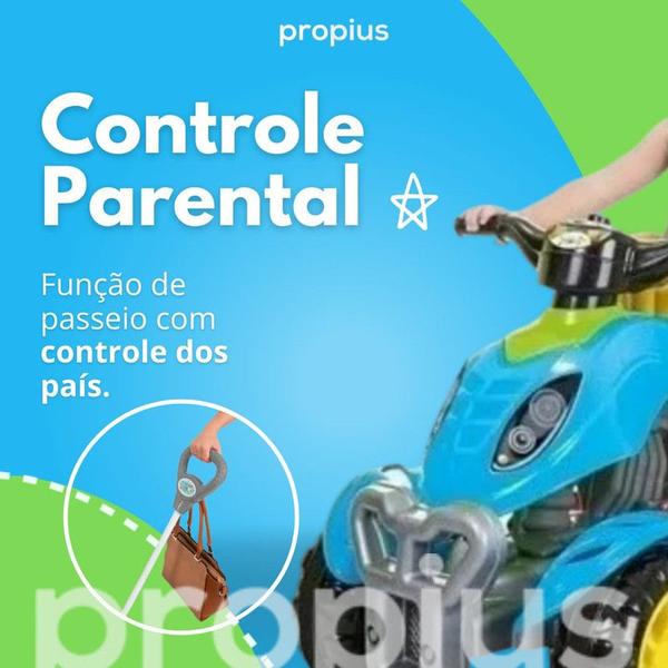 Imagem de Quadriciclo Infantil Carrinho Passeio Moto Menina Menino Articulado Plástico Suporte Bolsa Emite Som Direção Guiada