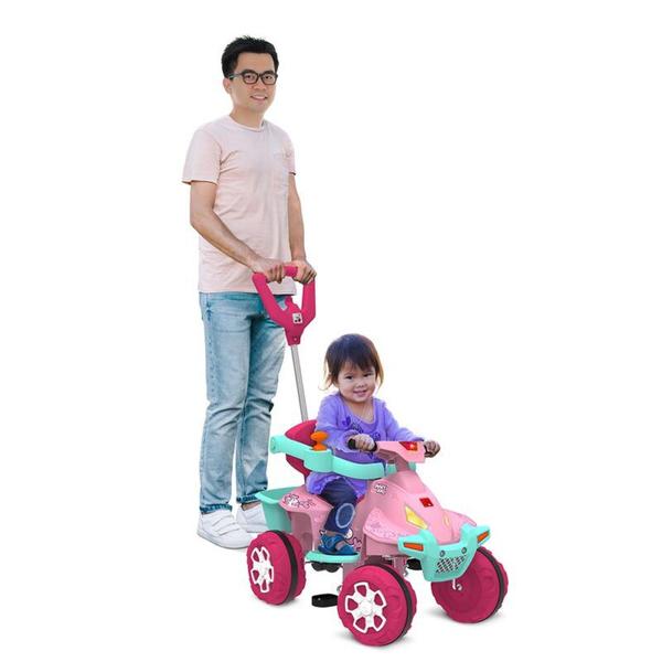 Imagem de Quadriciclo Infantil Passeio a Pedal Smart Quad Rosa Bandeirante