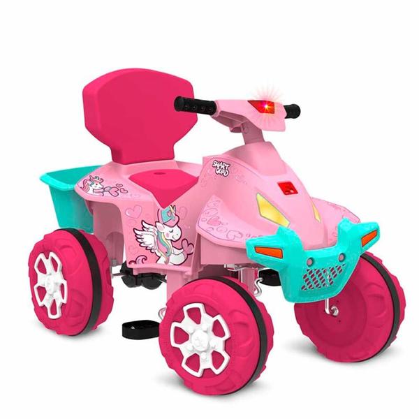Imagem de Quadriciclo Infantil - Passeio e Pedal - Smart Quad - Rosa - Bandeirante