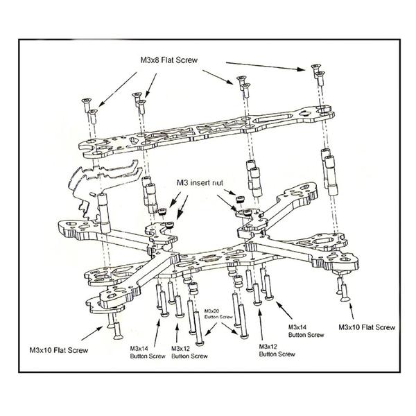 Imagem de Quadricóptero GoolRC Mark4 7" 295 mm Fibra de Carbono FPV