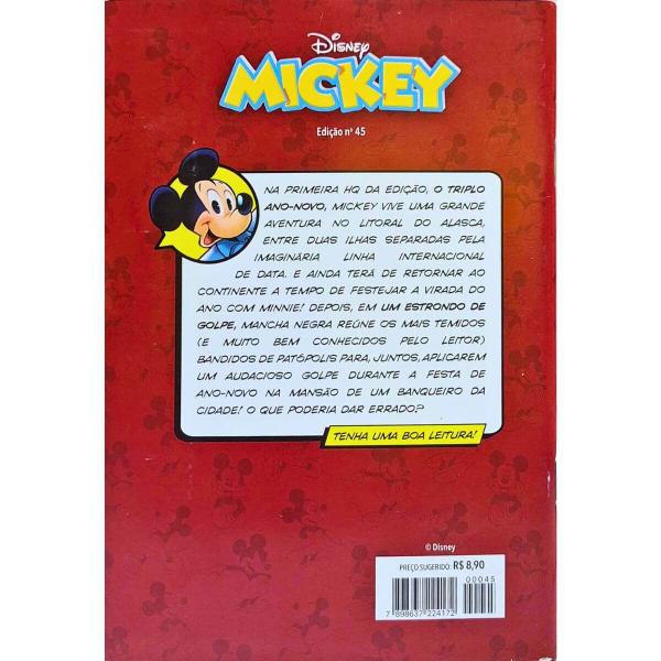 Imagem de Quadrinhos HQ Gibi Graphic Novel Formatinho 13,50x19 cm Lombada com Grampos Mickey Edição nº 45 Editora Culturama