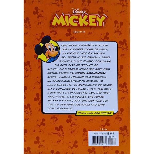 Imagem de Quadrinhos HQ Gibi Graphic Novel Formatinho 13,50x19 cm Lombada com Grampos Mickey nº 44 Culturama