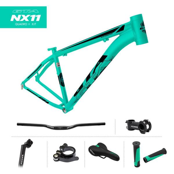 Imagem de Quadro 29 Aluminio Gta Nx11 29x19 - Aqua + Kit Guidao