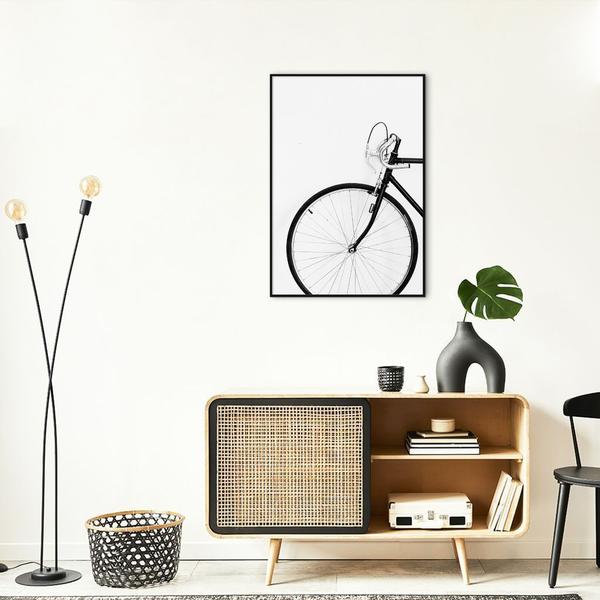 Imagem de Quadro Bicicleta Vintage 100x70 Filete Preto Moldura Filete, Preta