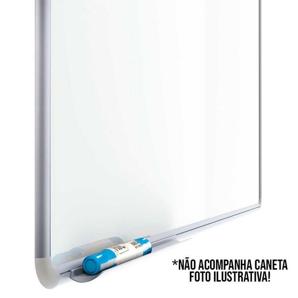 Imagem de Quadro Branco 60x40 cm Lousa com Moldura em alumínio Stalo com porta caneta e apagador fixação invisivel (9121)