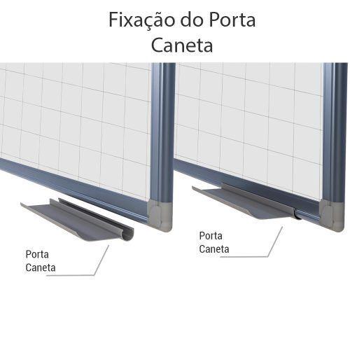 Imagem de Quadro Branco de Fórmica Quadriculado com Moldura em Alumínio 150 x 120 cm Ref.8056